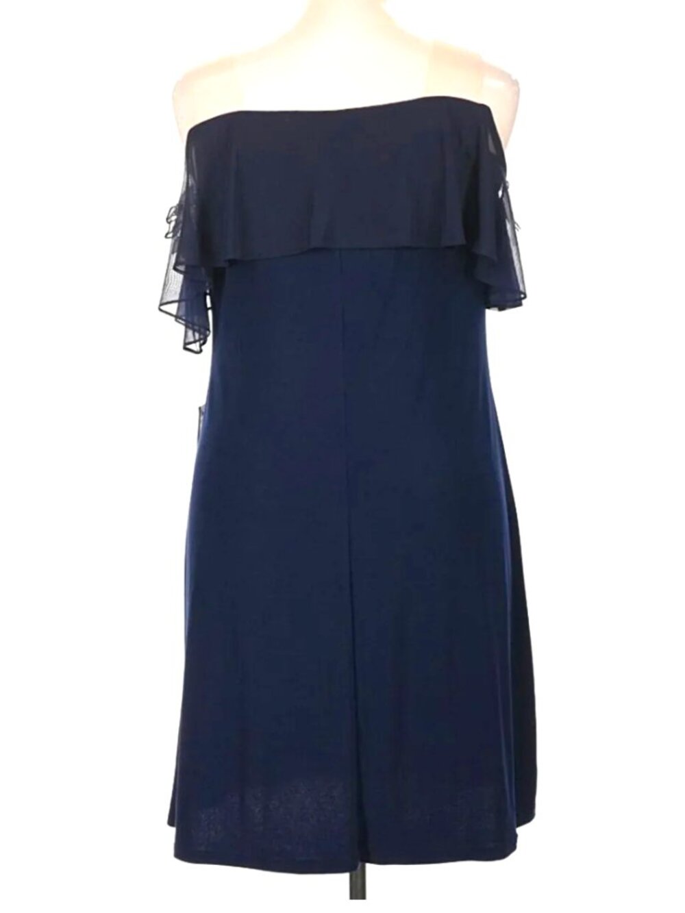 MSK Women's Embellished Off-The-Shoulder Blue and White Dress- Size XL- NWT - Picture 5 of 12
